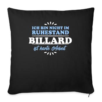 Retirement Pensioner Pensioner Billiards - Sofa pillowcase 17,3'' x 17,3'' (45 x 45 cm) - black - Front