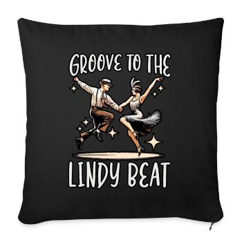 Danseur de Lindy Hop Danse Swing Danse - Housse de coussin décorative 45 x 45 cm - noir - Devant