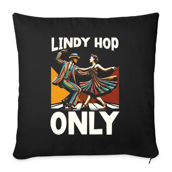 Danseur de Lindy Hop Danse Swing Danse - Housse de coussin décorative 45 x 45 cm - noir - Devant
