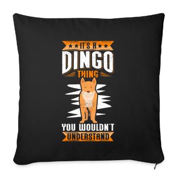 Dingo Australische Dingos Hund Geschenk - Sofakissenbezug 45 x 45 cm - Schwarz - Vorne