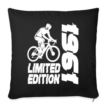 Édition limitée 1961 édition limitée anniversaire - Housse de coussin décorative 45 x 45 cm - noir - Devant