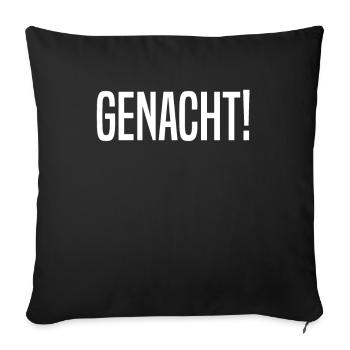 Genacht Hessen Hesse Hesse dialecte hessois - Housse de coussin décorative 45 x 45 cm - noir - Devant