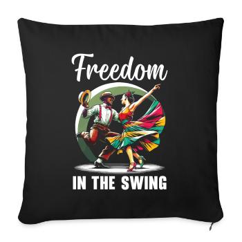 Danseur de Lindy Hop Danse Swing Danse - Housse de coussin décorative 45 x 45 cm - noir - Devant