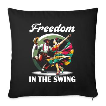 Danseur de Lindy Hop Danse Swing Danse - Housse de coussin décorative 45 x 45 cm - noir - Devant