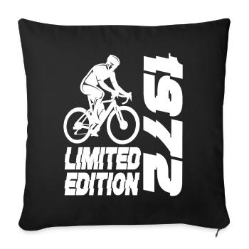 Édition limitée 1972 édition limitée anniversaire - Housse de coussin décorative 45 x 45 cm - noir - Devant