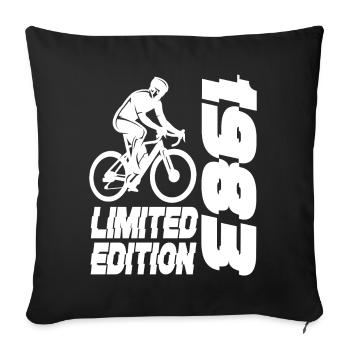 Limited Edition 1983 Limited Edition Fahrrad - Sofakissenbezug 45 x 45 cm - Schwarz - Vorne
