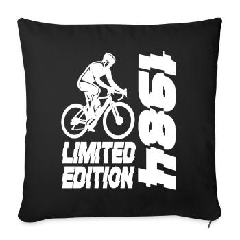 Édition limitée 1984 Vélo en édition limitée - Housse de coussin décorative 45 x 45 cm - noir - Devant