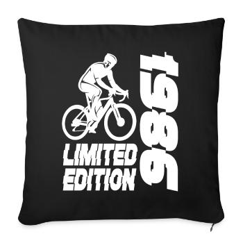 Édition limitée 1986 Vélo en édition limitée - Housse de coussin décorative 45 x 45 cm - noir - Devant