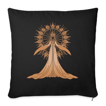 Minimalist Empress Tarot Card Divination Fortune T - Sofakissenbezug 45 x 45 cm - Schwarz - Vorne