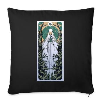 The Empress Tarot Card Nature Fortune Reading Divi - Sofakissenbezug 45 x 45 cm - Schwarz - Vorne