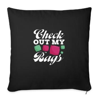 Cornhole pouf trou aveugle cadeau - Housse de coussin décorative 45 x 45 cm - noir - Devant