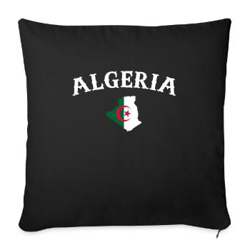 Algeria Map Algeria Algerian Flag Algerian - Sofa pillowcase 17,3'' x 17,3'' (45 x 45 cm) - black - Front