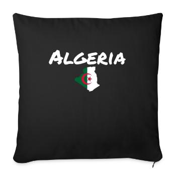 Algeria Map Algeria Algerian Flag Algerian - Sofa pillowcase 17,3'' x 17,3'' (45 x 45 cm) - black - Front