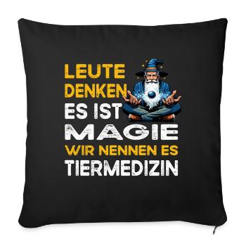 People Thinking Magic Veterinary Medicine Veterinarian - Sofa pillowcase 17,3'' x 17,3'' (45 x 45 cm) - black - Front