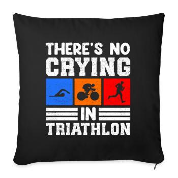 Triathlon Sports Triathlete Triathlete Gift - Sofa pillowcase 17,3'' x 17,3'' (45 x 45 cm) - black - Front