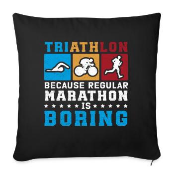 Triathlon Sports Triathletes Triathlete Gift - Sofa pillowcase 17,3'' x 17,3'' (45 x 45 cm) - black - Front