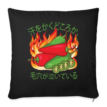 Il brûle toujours deux fois - Sauce piquante Chili Cook - Housse de coussin décorative 45 x 45 cm - noir - Devant