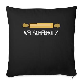 Welscherholz, Hesse, Hesse, dialecte hessois - Housse de coussin décorative 45 x 45 cm - noir - Devant