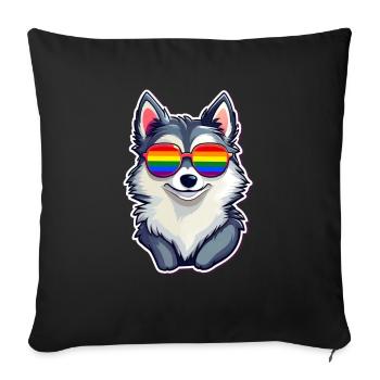 LGBTQ - Housse de coussin décorative 45 x 45 cm - noir - Devant