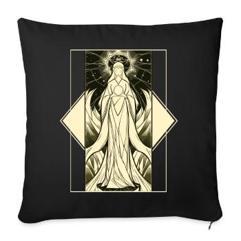 The Empress Occult Minimalist Tarot Card Fortune T - Sofakissenbezug 45 x 45 cm - Schwarz - Vorne