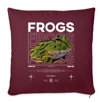 Gehörnter Frosch Streetwear Froschhüter - Sofakissenbezug 45 x 45 cm - Burgunderrot - Vorne