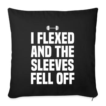 J’ai fléchi et les manches sont tombées de la musculation de la salle de sport - Housse de coussin décorative 45 x 45 cm - noir - Devant