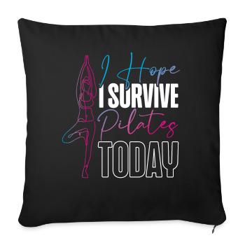 Instructeur de Pilates Professeur J’espère - Housse de coussin décorative 45 x 45 cm - noir - Devant