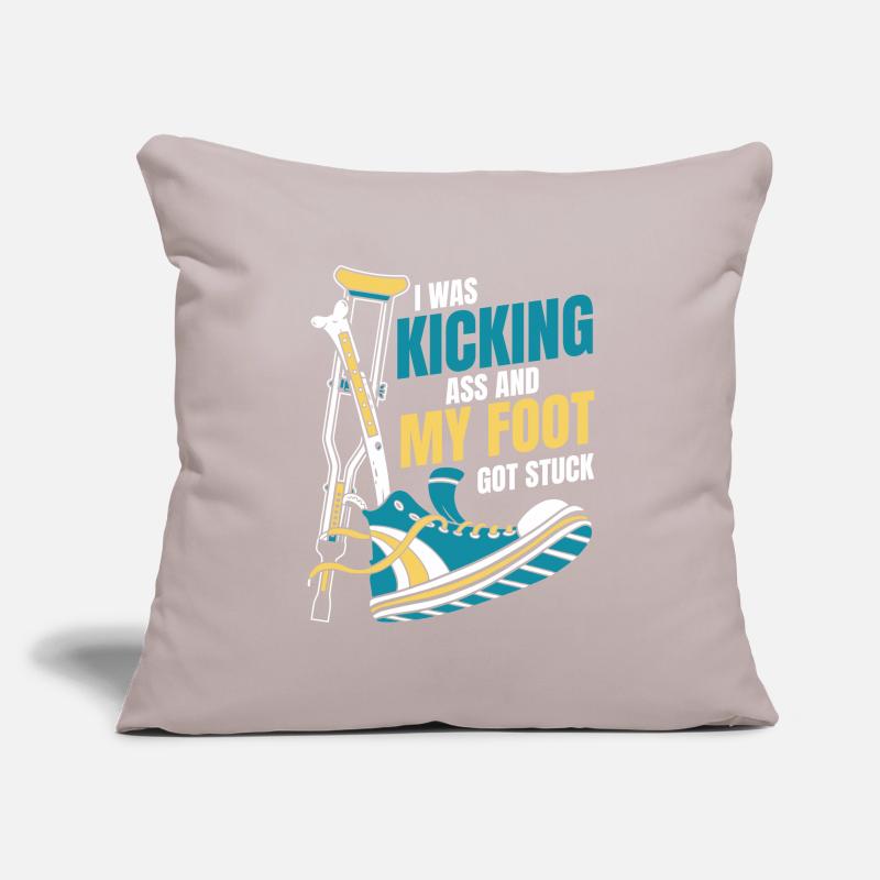 I Was Kicking Ass Broken Bone Broken Finger Bone Sofa pillowcase 17,3'' x 17,3'' (45 x 45 cm)