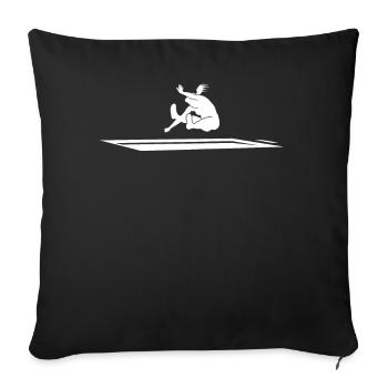 Weitsprung Königin Kraftvoll Elegant - Geschenk - Sofakissenbezug 45 x 45 cm - Schwarz - Vorne