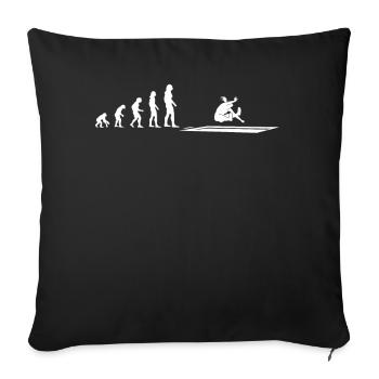 Long Jump Evolution Athlete Gift - Sofa pillowcase 17,3'' x 17,3'' (45 x 45 cm) - black - Front