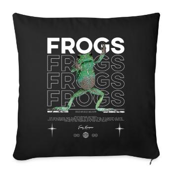 Waxy Monkey Tree Frog Streetwear Frog Keeper - Sofa pillowcase 17,3'' x 17,3'' (45 x 45 cm) - black - Front
