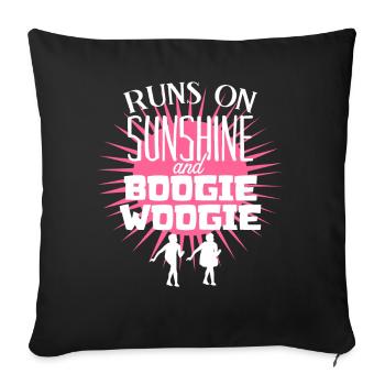 Boogie Woogie Dance Swing - Sofa pillowcase 17,3'' x 17,3'' (45 x 45 cm) - black - Front