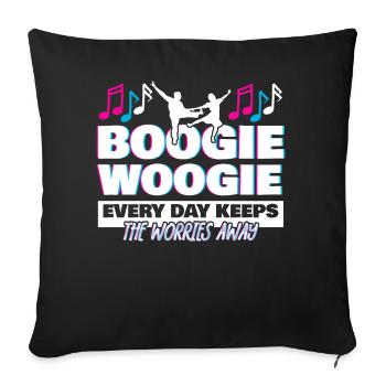 Boogie Woogie Dance Retro Swing - Sofa pillowcase 17,3'' x 17,3'' (45 x 45 cm) - black - Front