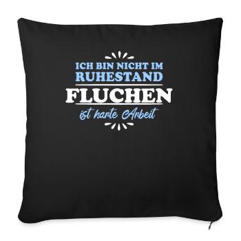 Retirement Pensioner Pensioner Swearing - Sofa pillowcase 17,3'' x 17,3'' (45 x 45 cm) - black - Front