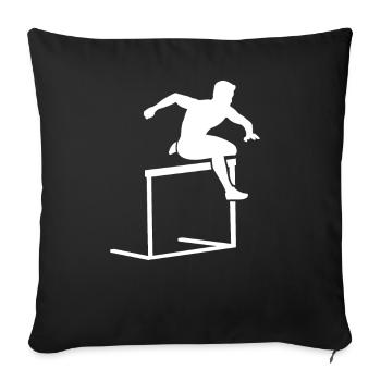 Obstacle Course Dynamics Energy Sports Gift - Sofa pillowcase 17,3'' x 17,3'' (45 x 45 cm) - black - Front