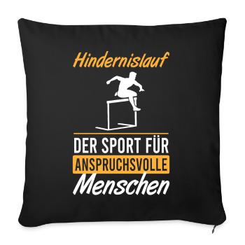 Challenging Sport Obstacle Course Elite - Sofa pillowcase 17,3'' x 17,3'' (45 x 45 cm) - black - Front