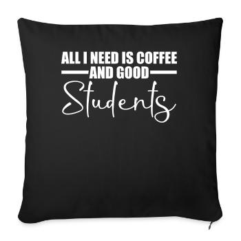 Teacher Teachers School College Students - Sofa pillowcase 17,3'' x 17,3'' (45 x 45 cm) - black - Front