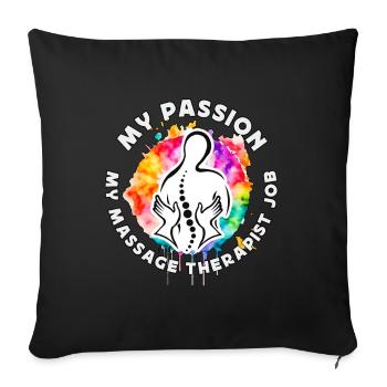 Massage Therapist My Passion My Massage Therapy - Sofa pillowcase 17,3'' x 17,3'' (45 x 45 cm) - black - Front