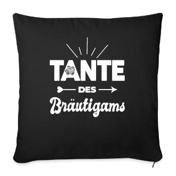 Tante Des Bräutigams Hochzeit Heirat Kostüm - Sofakissenbezug 45 x 45 cm - Schwarz - Vorne