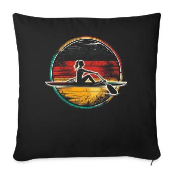 Germany Flag Rowing Female - Sofa pillowcase 17,3'' x 17,3'' (45 x 45 cm) - black - Front