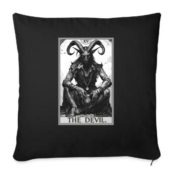 Cartes de tarot Carte de tarot Le diable Le diable - Housse de coussin décorative 45 x 45 cm - noir - Devant