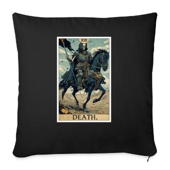 Cartes de tarot carte de tarot mort mort - Housse de coussin décorative 45 x 45 cm - noir - Devant