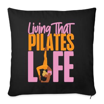Pilates Instructor Teacher Living - Sofa pillowcase 17,3'' x 17,3'' (45 x 45 cm) - black - Front