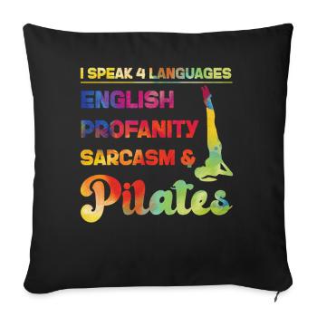 Instructeur de Pilates Enseignant - Housse de coussin décorative 45 x 45 cm - noir - Devant