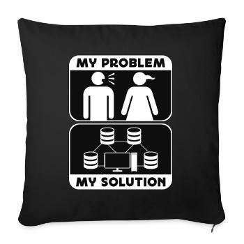 Network Engineer My Problem My Pictogram Mom Dad - Sofakissenbezug 45 x 45 cm - Schwarz - Vorne