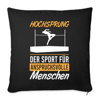 Hochsprung für Anspruchsvolle Athleten - Sofakissenbezug 45 x 45 cm - Schwarz - Vorne