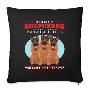 German Shepherd Dog German Shepherd Gift - Sofa pillowcase 17,3'' x 17,3'' (45 x 45 cm) - black - Front