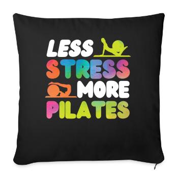 Instructeur de Pilates Enseignant - Housse de coussin décorative 45 x 45 cm - noir - Devant