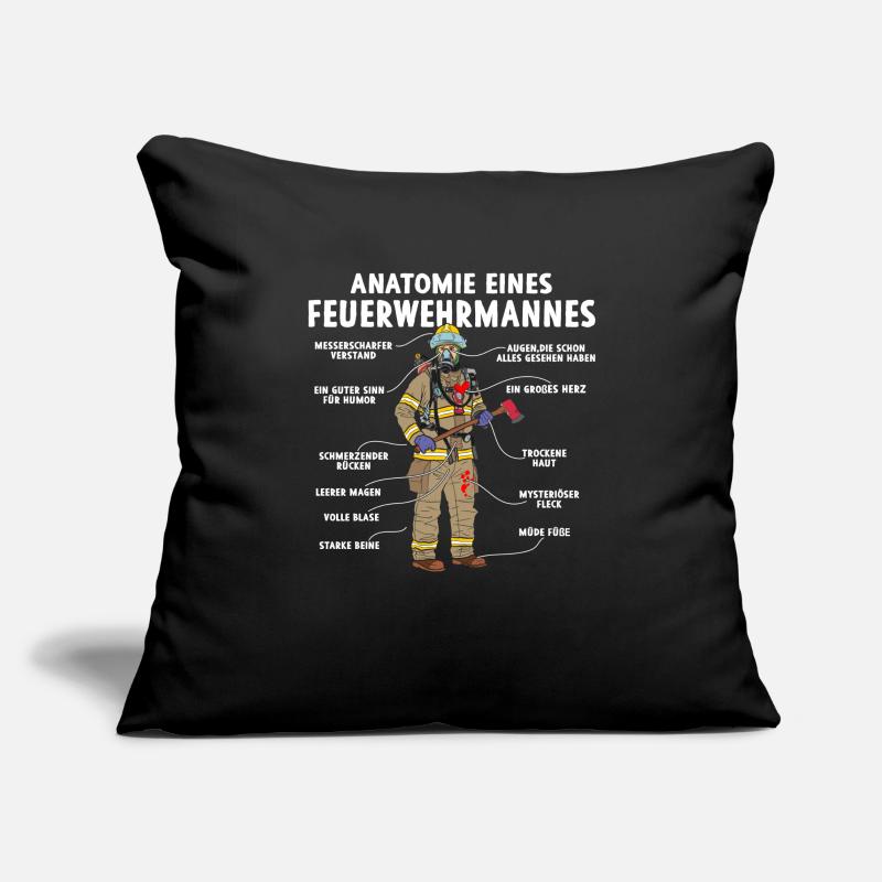 Anatomie eines Feuerwehrmannes Sofakissenbezug 45 x 45 cm