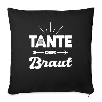 Tante Der Braut Hochzeit Heirat Kostüm Party - Sofakissenbezug 45 x 45 cm - Schwarz - Vorne